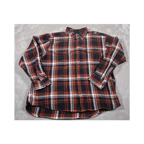 Wolverine Other - Wolverine Shirt Mens 2XL Red Black White Plaid Flannel Long Sleeve Button Up
